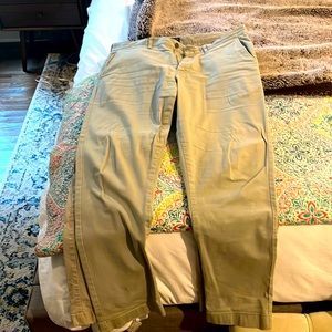 J crew khakis, 34W, 32L